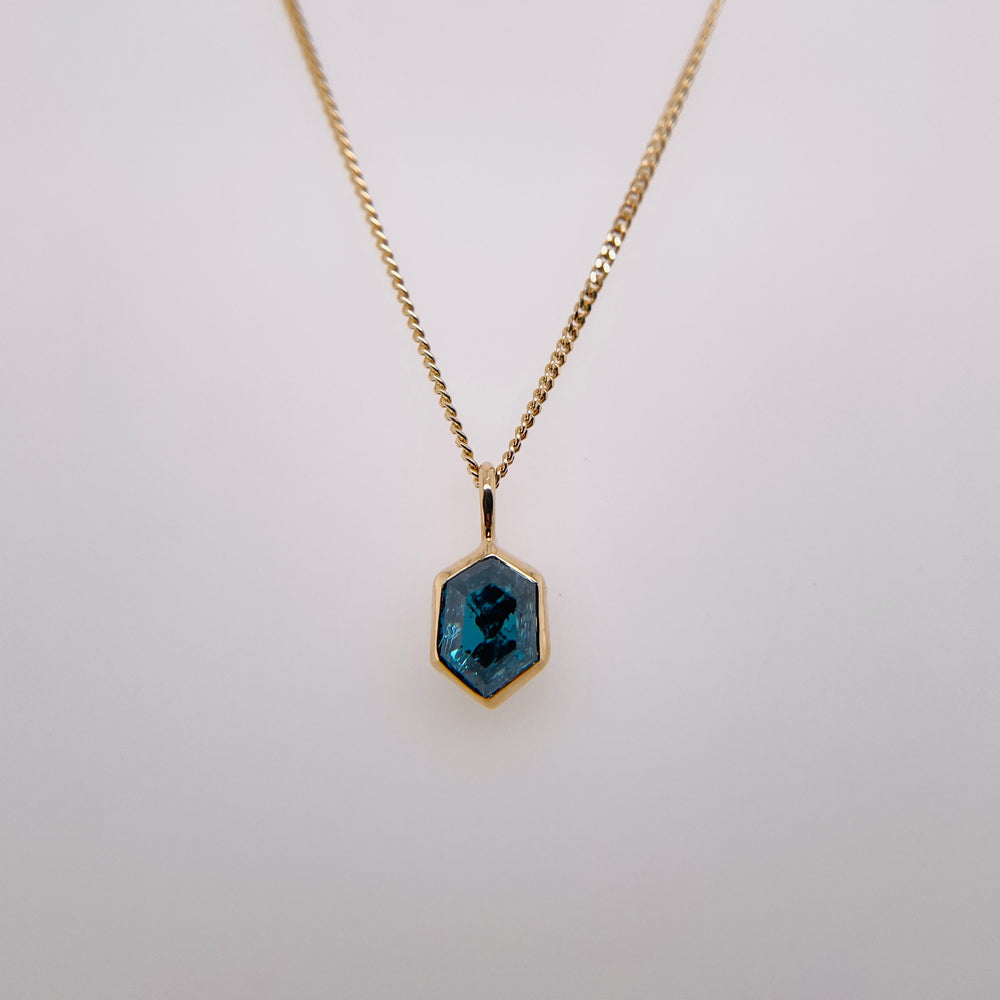 Blue Diamond Star Necklace