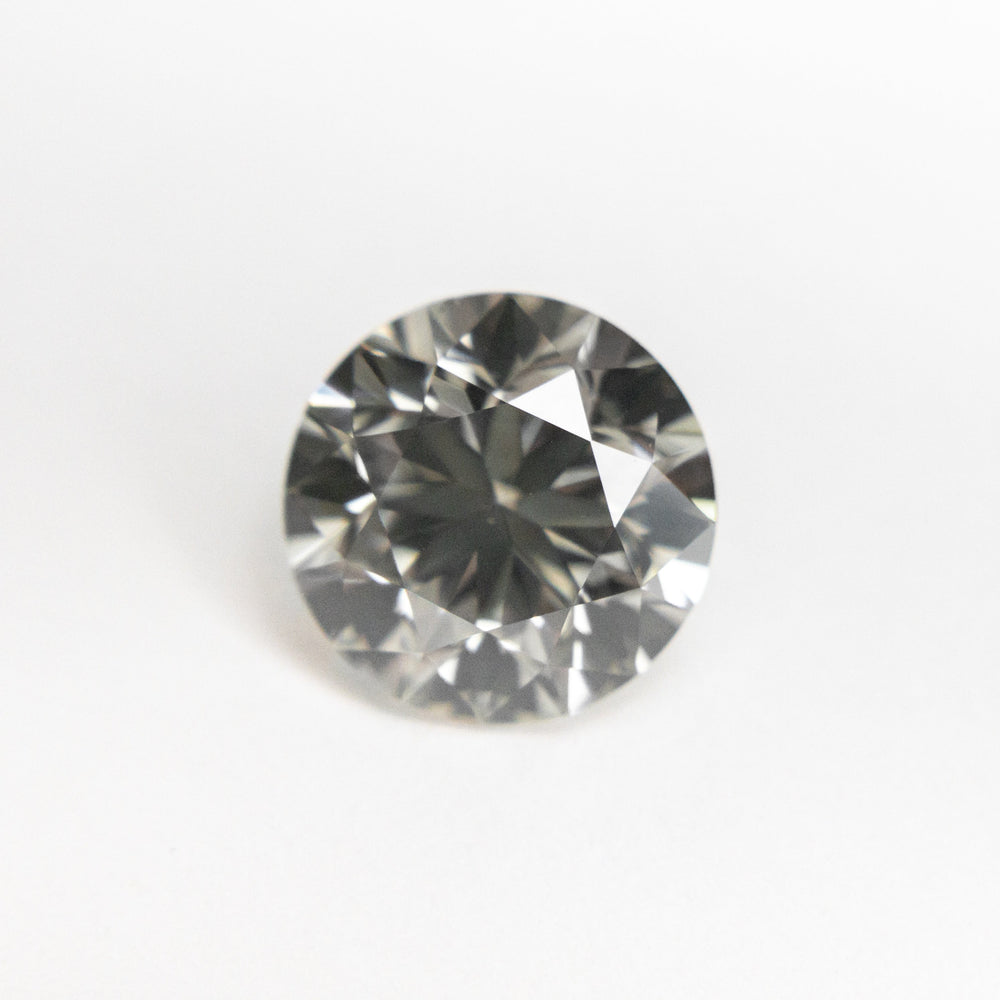 2.01ct 7.96x7.94x5.02mm Fancy Grey Round Brilliant 19551-01