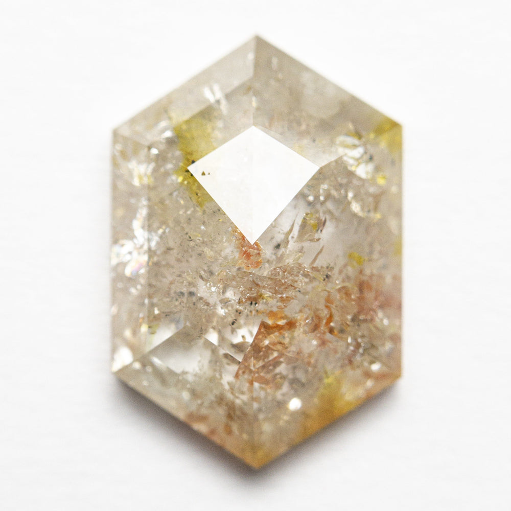 4.83ct 14.36x9.64x3.86mm Hexagon Rosecut 23864-02