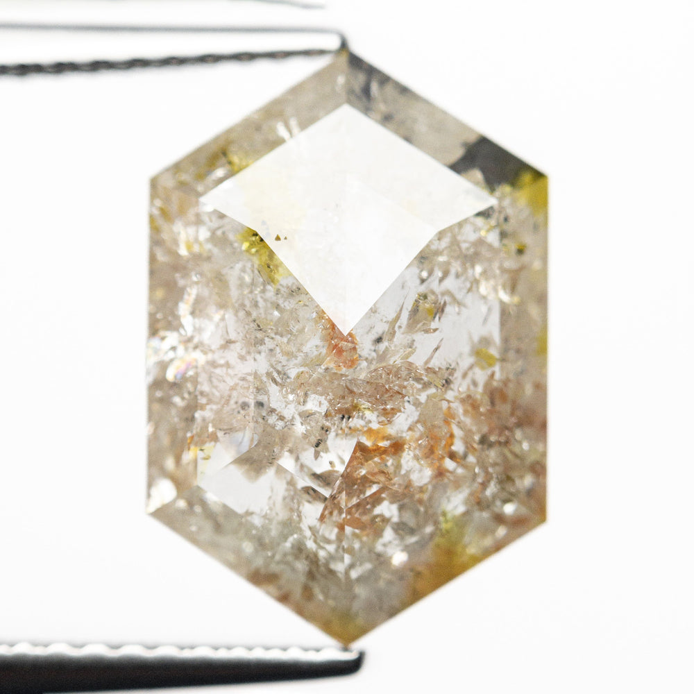 4.83ct 14.36x9.64x3.86mm Hexagon Rosecut 23864-02