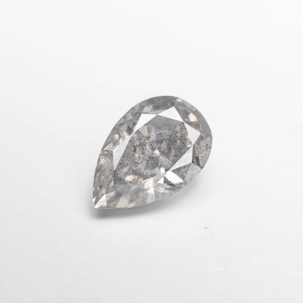 
            
                Load image into Gallery viewer, 1.08ct 8.09x5.24x3.53mm GIA Fancy Light Grey I2 Pear Brilliant 23895-01
            
        