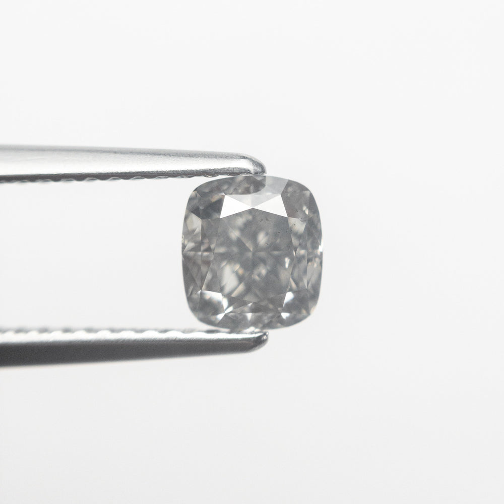 1.00ct 5.74x5.24x3.68mm GIA SI1 Fancy Grey Cushion Brilliant 19412-01