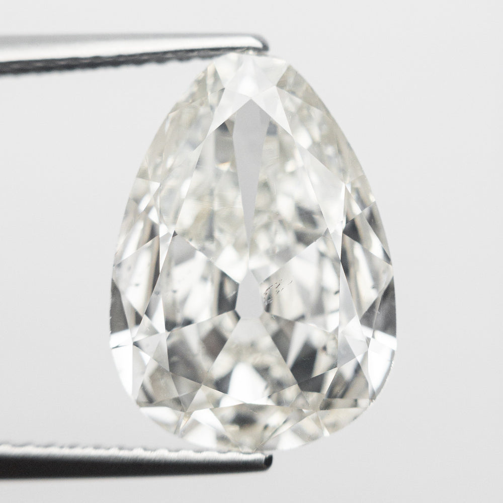
            
                Load image into Gallery viewer, 4.32ct 14.64x10.39x4.28mm GIA SI2 J Antique Pear Old Mine Cut 20672-01
            
        