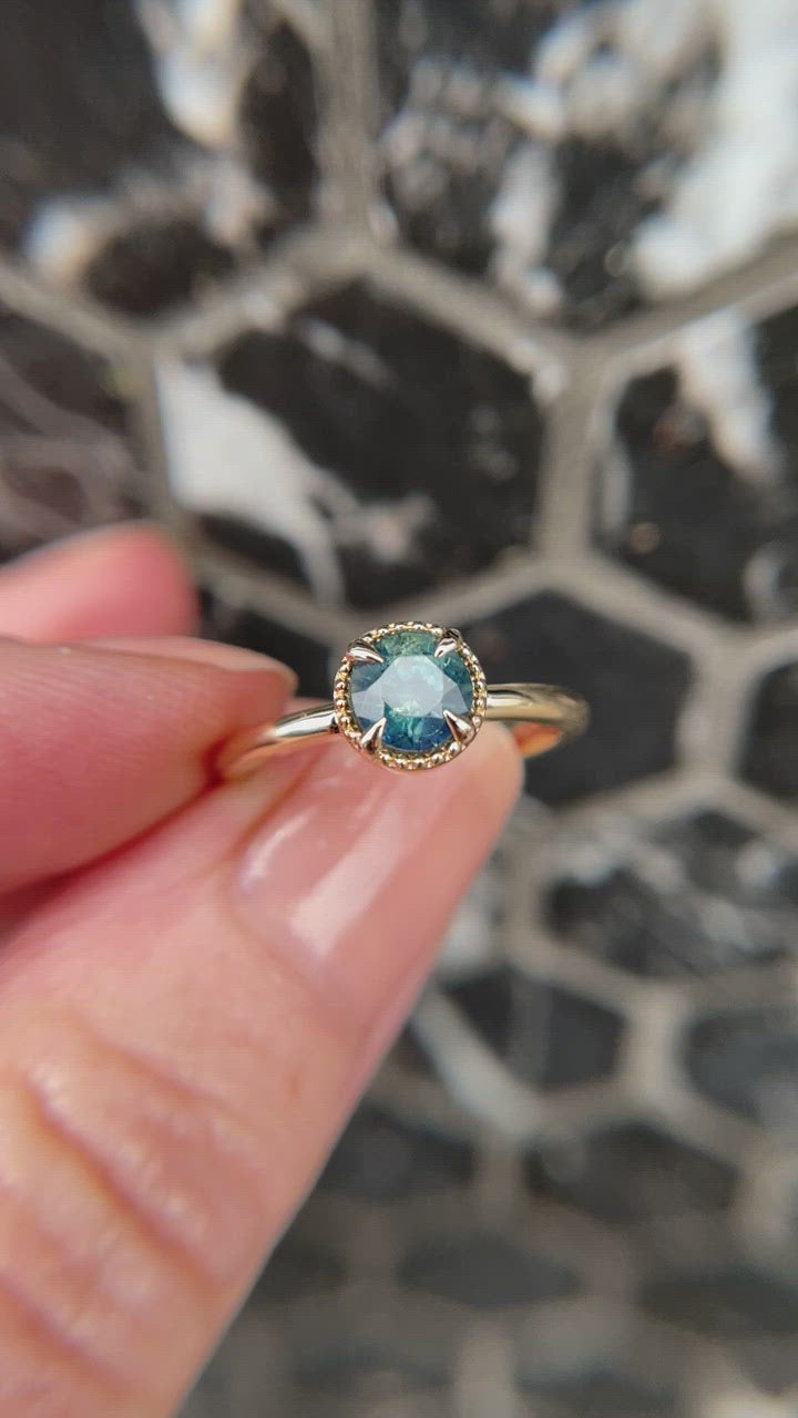 Teal Legacy Solitaire Ring