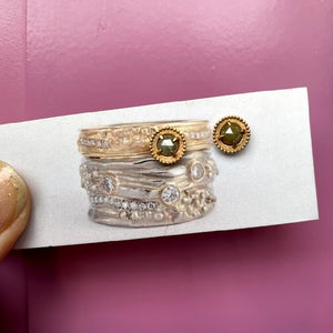 Green Diamond Studs
