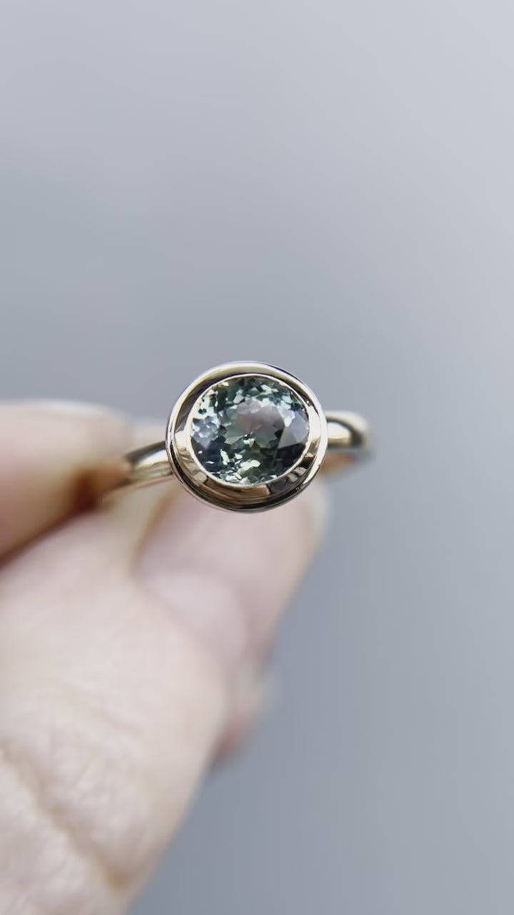 Teal Oval Homewood Ring